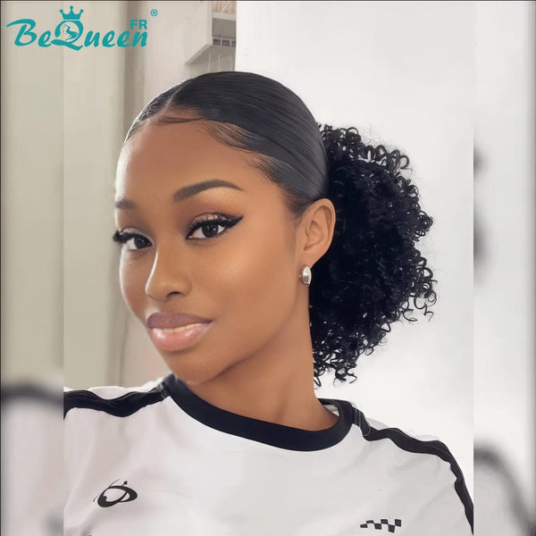 BeQueen “Ulysses” Curly Wave Ponytail Wig with Elastic