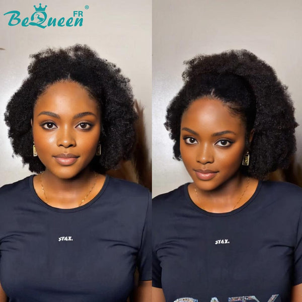 BeQueen “Ulysses” Perruque kinky curly queue de cheval avec élastique