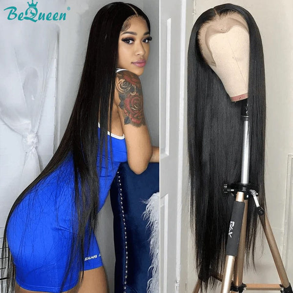 BeQueen Sehr lange gerade Frontalperücke 