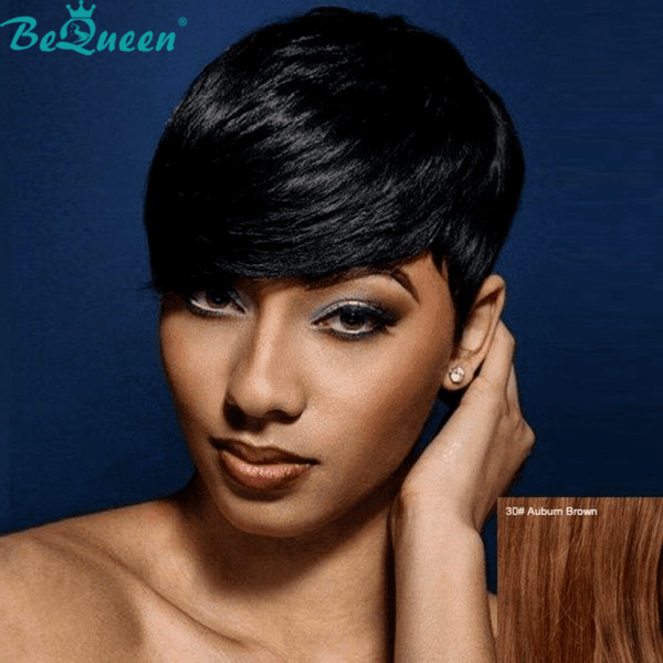 
BeQueen "Sue" Peluca Pixie Liso Corto de máquina