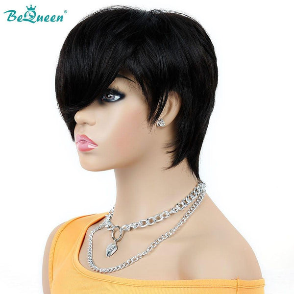 
BeQueen "Sue" Peluca Pixie Liso Corto de máquina