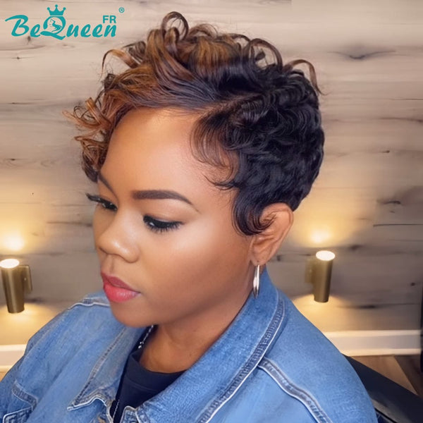 BeQueen "Rebekah" Short Straight Pixie Wigs