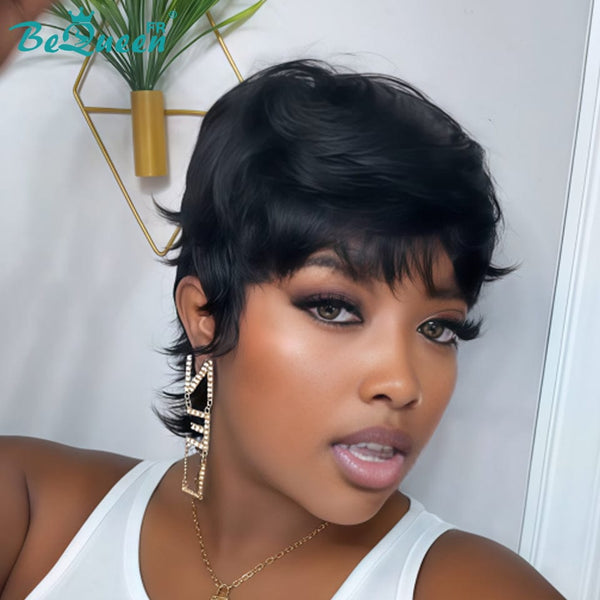 BeQueen  "suey" Perruques Pixie Lisse Courte à la machine style 11