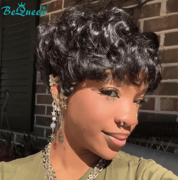 BeQueen "suey" Pixie Smooth Short Machine-Made Style 3