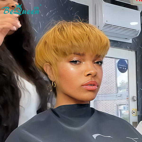 
BeQueen "Ruth" Extensiones de Pelo Pixie Liso Corto a máquina