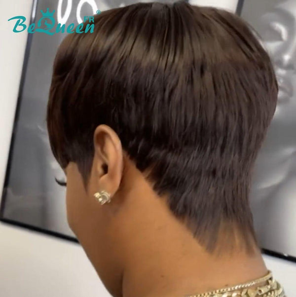 Bequeen “Cristina” Straight Pixie Wigs with Machine Fringe
