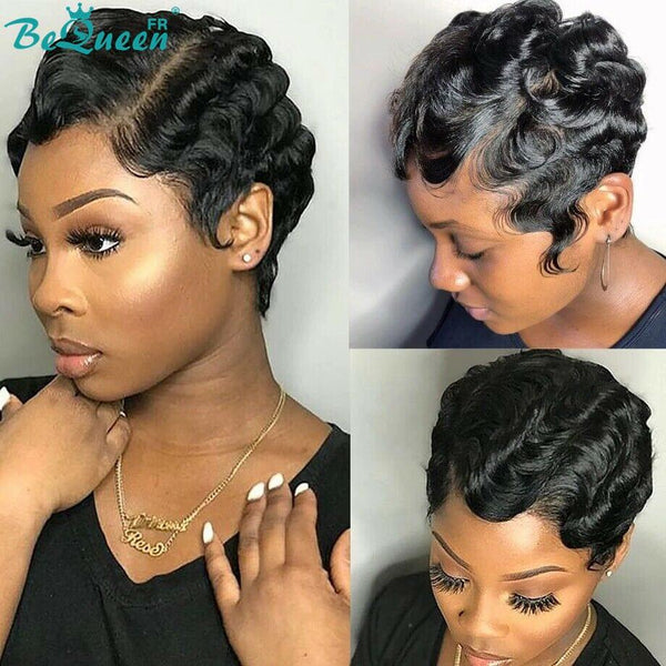 Bequeen Pixie Curly Side Part Wigs