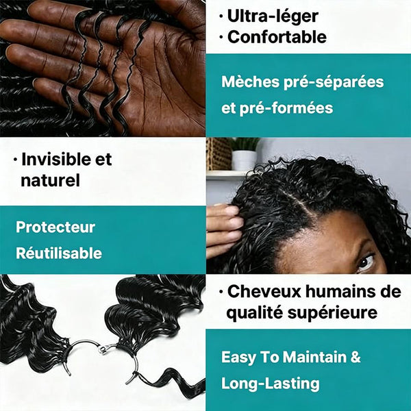 BeQueen Extensões de Cabelo Tissado Feather Loiro Mel Burmese Cacheado 100% cabelo humano