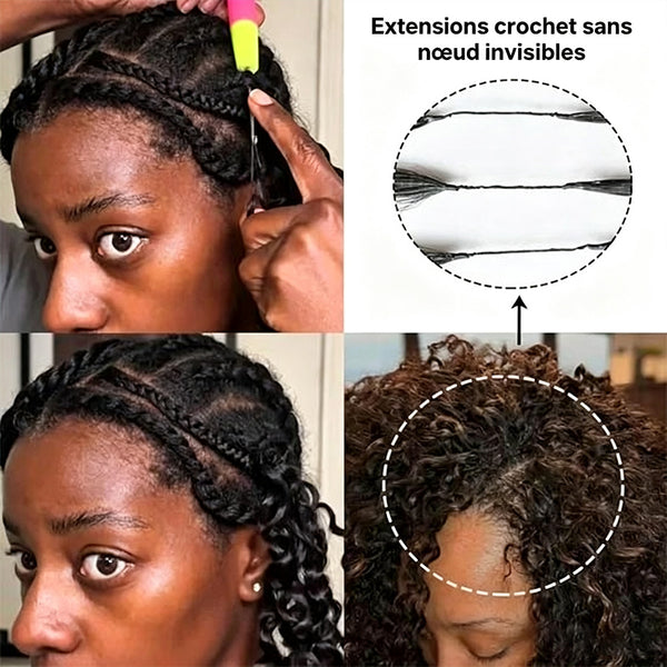 BeQueen Extensões de Cabelo Tissage Feather Mel Birmanês Encaracolado 100% cabelo humano