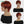 Bequeen Perruque Pixie Lisse Orange gingembre à la machine